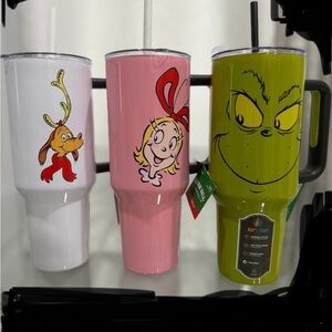 The Grinch, Cindy Lou Who and Max the dog Tumblers